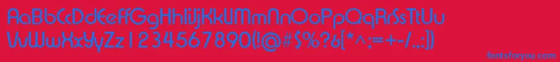 Xpressive Font – Blue Fonts on Red Background