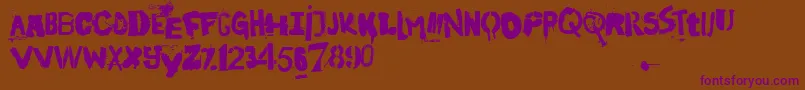 InTheStreetsOfEurope Font – Purple Fonts on Brown Background