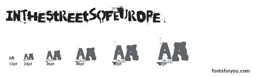 InTheStreetsOfEurope Font Sizes