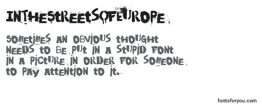 InTheStreetsOfEurope Font