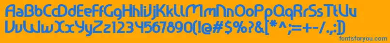 Ralev001Extrabold Font – Blue Fonts on Orange Background