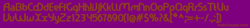 Ralev001Extrabold Font – Brown Fonts on Purple Background