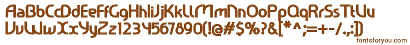 Ralev001Extrabold Font – Brown Fonts on White Background