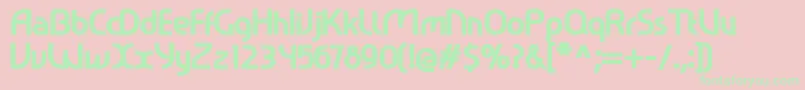 Ralev001Extrabold Font – Green Fonts on Pink Background