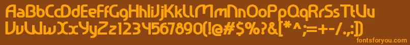 Шрифт Ralev001Extrabold – оранжевые шрифты на коричневом фоне