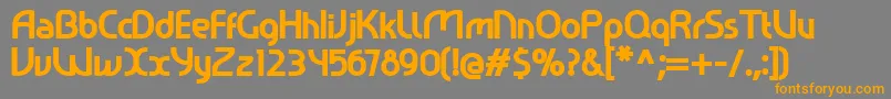 Ralev001Extrabold-Schriftart – Orangefarbene Schriften auf grauem Hintergrund