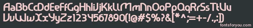 Ralev001Extrabold Font – Pink Fonts on Black Background