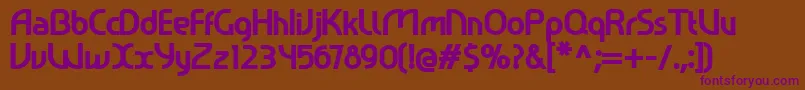 Ralev001Extrabold Font – Purple Fonts on Brown Background