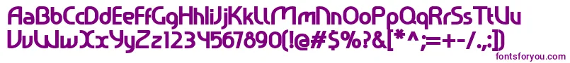 Ralev001Extrabold Font – Purple Fonts on White Background