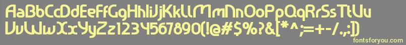 Ralev001Extrabold Font – Yellow Fonts on Gray Background