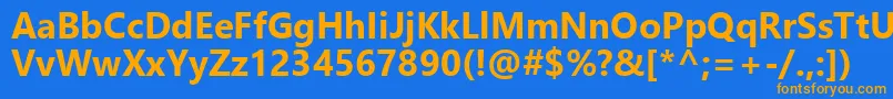 フォントNirmalaUiРџРѕР»СѓР¶РёСЂРЅС‹Р№ – オレンジ色の文字が青い背景にあります。