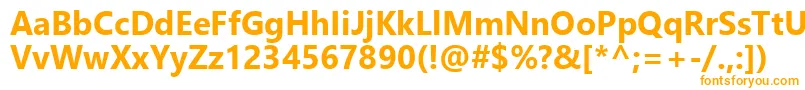 NirmalaUiРџРѕР»СѓР¶РёСЂРЅС‹Р№ Font – Orange Fonts on White Background