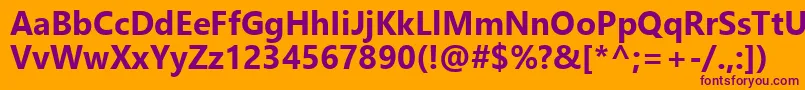 NirmalaUiРџРѕР»СѓР¶РёСЂРЅС‹Р№ Font – Purple Fonts on Orange Background