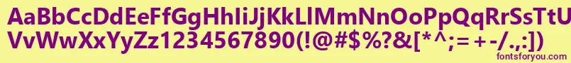 NirmalaUiРџРѕР»СѓР¶РёСЂРЅС‹Р№ Font – Purple Fonts on Yellow Background