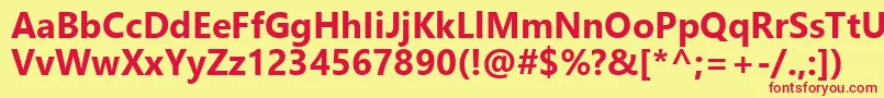 NirmalaUiРџРѕР»СѓР¶РёСЂРЅС‹Р№ Font – Red Fonts on Yellow Background