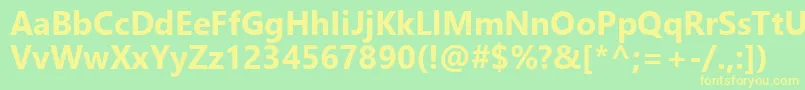 NirmalaUiРџРѕР»СѓР¶РёСЂРЅС‹Р№ Font – Yellow Fonts on Green Background