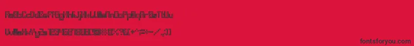 BevelFifteen Font – Black Fonts on Red Background