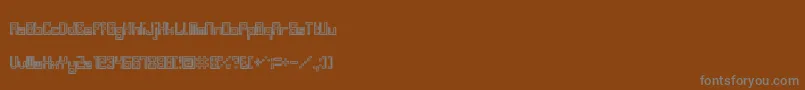 Czcionka BevelFifteen – szare czcionki na brązowym tle