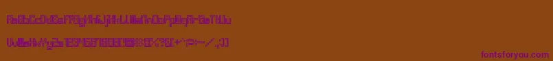 BevelFifteen Font – Purple Fonts on Brown Background