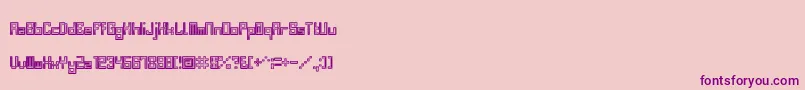 BevelFifteen Font – Purple Fonts on Pink Background