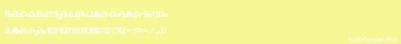 BevelFifteen Font – White Fonts on Yellow Background