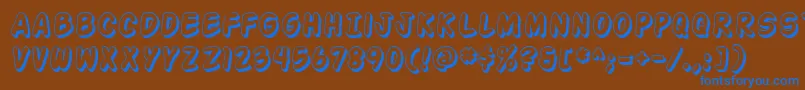 ActionManShaded Font – Blue Fonts on Brown Background