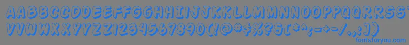 ActionManShaded Font – Blue Fonts on Gray Background