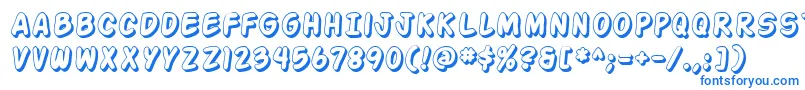 ActionManShaded Font – Blue Fonts on White Background