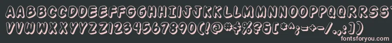ActionManShaded Font – Pink Fonts on Black Background