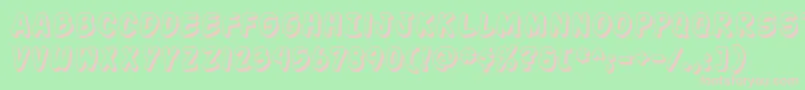 ActionManShaded Font – Pink Fonts on Green Background