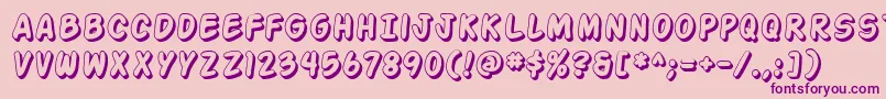 ActionManShaded Font – Purple Fonts on Pink Background