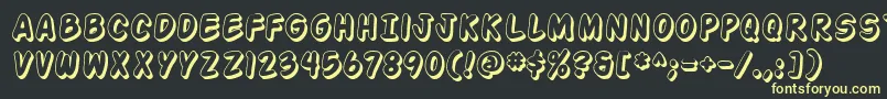 ActionManShaded Font – Yellow Fonts on Black Background