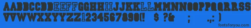 Jersey Font – Black Fonts on Blue Background