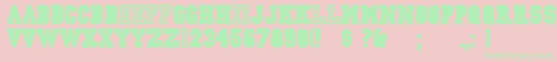 Jersey Font – Green Fonts on Pink Background