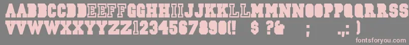 Jersey Font – Pink Fonts on Gray Background