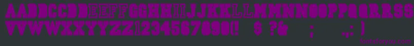 フォントJersey – 黒い背景に紫のフォント