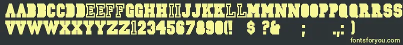 Jersey Font – Yellow Fonts on Black Background