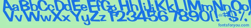 FertileRegularTtstd Font – Blue Fonts on Green Background