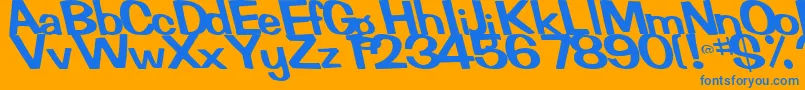 FertileRegularTtstd Font – Blue Fonts on Orange Background