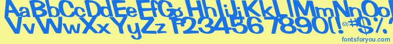 FertileRegularTtstd Font – Blue Fonts on Yellow Background