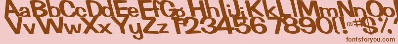 FertileRegularTtstd Font – Brown Fonts on Pink Background