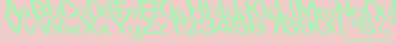 FertileRegularTtstd Font – Green Fonts on Pink Background