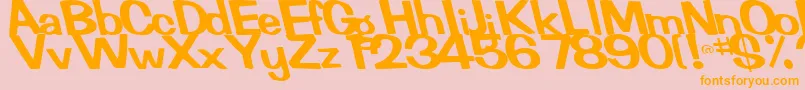 FertileRegularTtstd Font – Orange Fonts on Pink Background