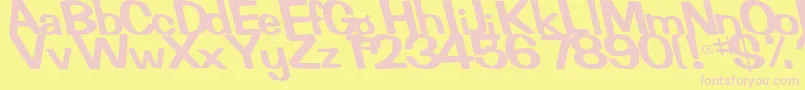 FertileRegularTtstd Font – Pink Fonts on Yellow Background