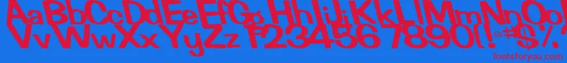 FertileRegularTtstd Font – Red Fonts on Blue Background