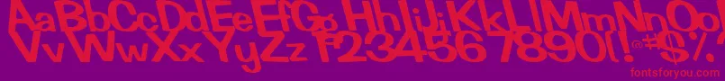 FertileRegularTtstd Font – Red Fonts on Purple Background