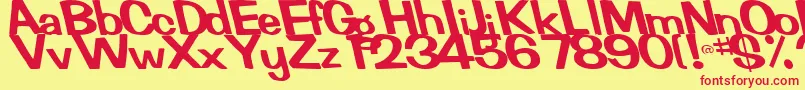 FertileRegularTtstd Font – Red Fonts on Yellow Background