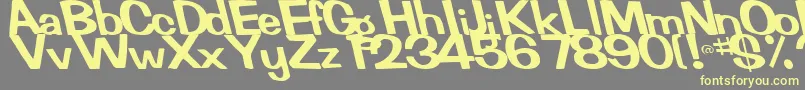 FertileRegularTtstd Font – Yellow Fonts on Gray Background