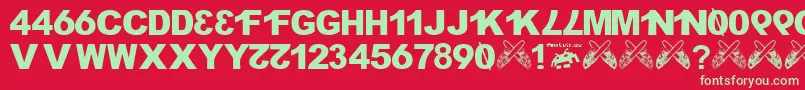 H4xx0r.Fontvir.Us Font – Green Fonts on Red Background