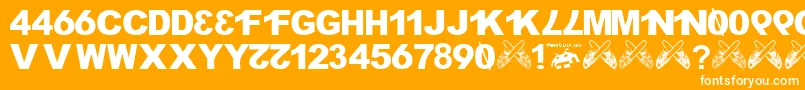 H4xx0r.Fontvir.Us Font – White Fonts on Orange Background